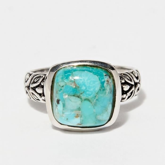 Bague argent massif et pierre naturelle