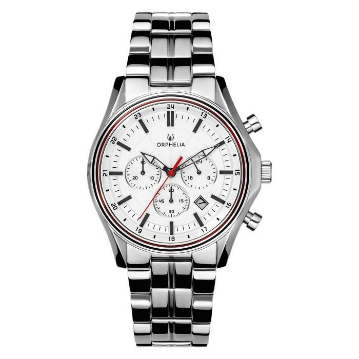 ORPHELIA - Montre Homme - Quartz Chronographe - Bracelet Acier inoxydable Argent - OR82810