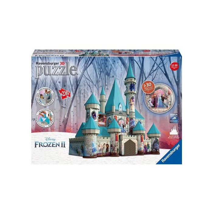 Puzzle Disney 216 Pieces 3D Le Chateau De La Reine Neige - Elsa - Olaf - Anna - Kristoff Bjorgman - Sven