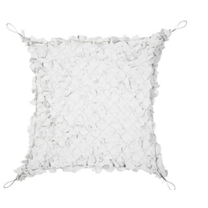 Filet de camouflage 80% de protection 4x6 m +câble acier - Blanc