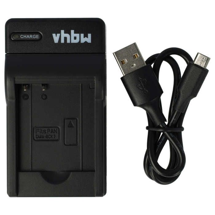 vhbw chargeur Micro USB avec câble pour appareil photo Panasonic Lumix DMC-FS37, DMC-FS40, DMC-FS45, DMC-FX77