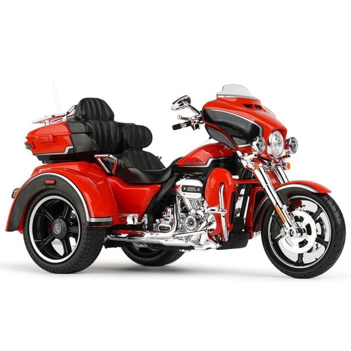 Modèle Moto 1:9 Harley Tri Glide CVO 2021 – Miniature Moulée Sous Pression Alliage Avec Son & Lumière, Collection Moto Tout-Terrain