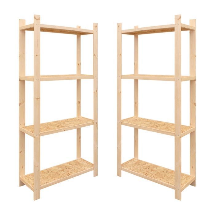 Generic Supports De Rangement Pliables à 4 Niveaux Avec Roues (NOIR) à