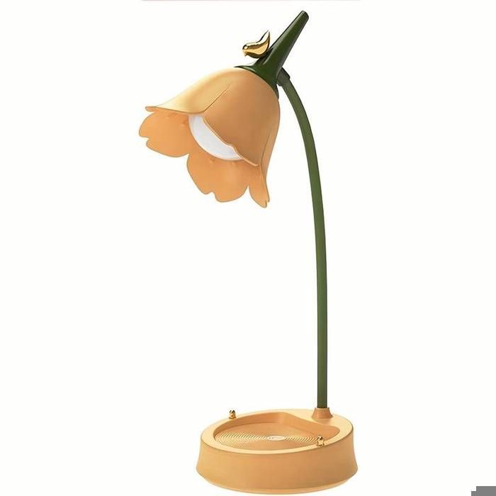 Lampe de bureau LED réglable gradation tactile à 3 niveaux lecture pour enfants veilleuse décorative dintérieur jaune
