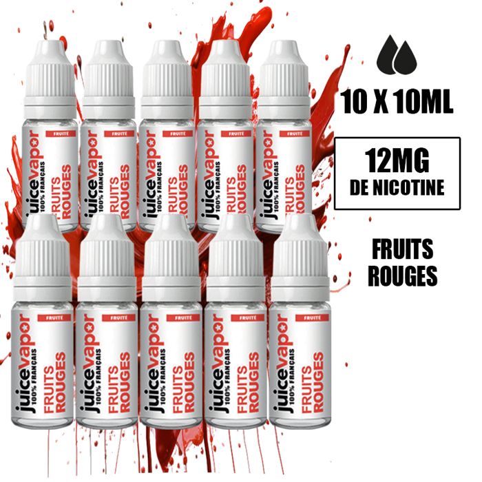 ELIQUIDE JUICE VAPOR 100ML - FRUITS ROUGES - EN 12MG NICOTINE - Cdiscount  Au quotidien