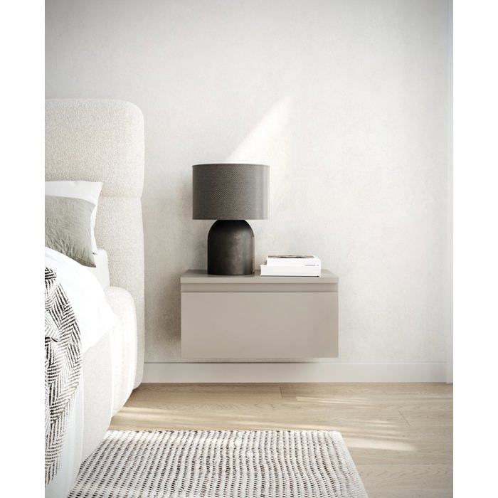 Table de chevet suspendue- BEMMI- 49 cm - grège