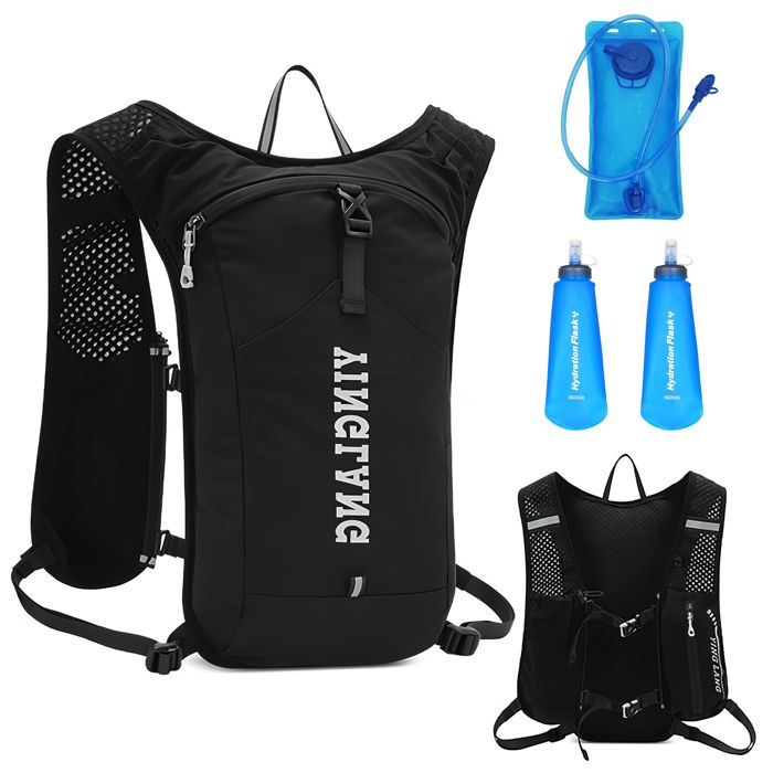 Gilet D'hydratation Running - Léger 210g - Réfléchissant - Poches Multiples - Pour Course, Rando, Vélo