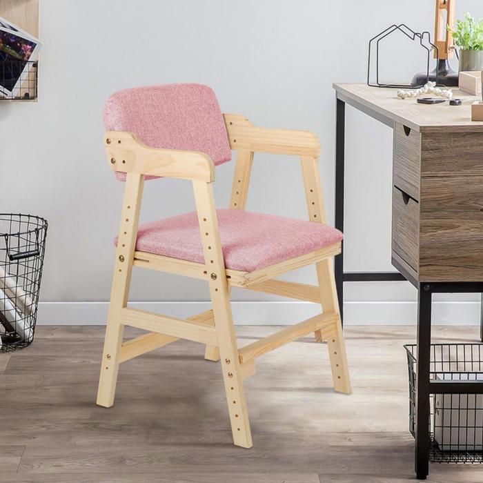 Chaise d'étude confortable pour enfants avec accoudoirs, réglable en Chaise d'étude confortable pour enfants avec accoudoirs, réglable en