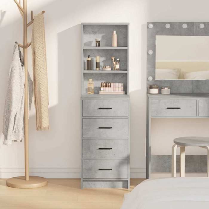 vidaXL Haut Armoire Gris béton 40 x 41 x 135 cm Bois dingénierie 865049