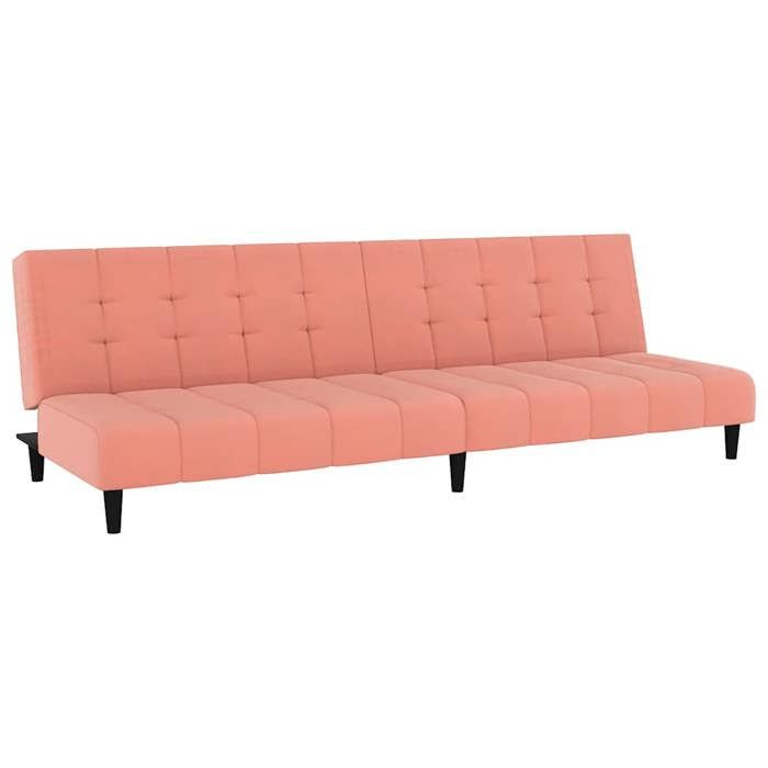 Canapé-Lit - VIDAXL - CHIC - Convertible - 2 places - Velours rose 200x84 5x69 cm