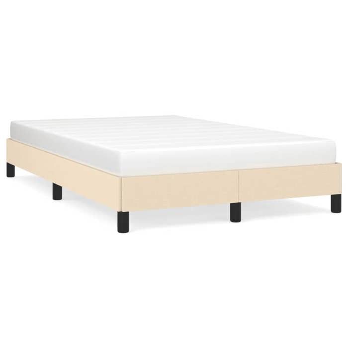 Cadre de lit - VIDAXL - Promotion doctobre - Crème - 120x190 cm - Tissu durable