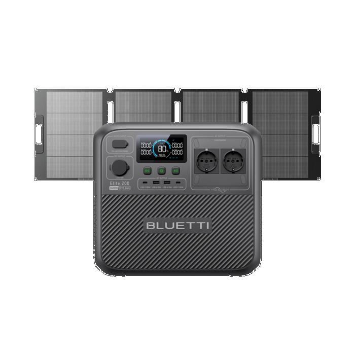 BLUETTI Elite 200 V2 Générateur Solaire 20736Wh 2600 W avec 200W Panneau solaire pour Voyage Domestique Camping-Car