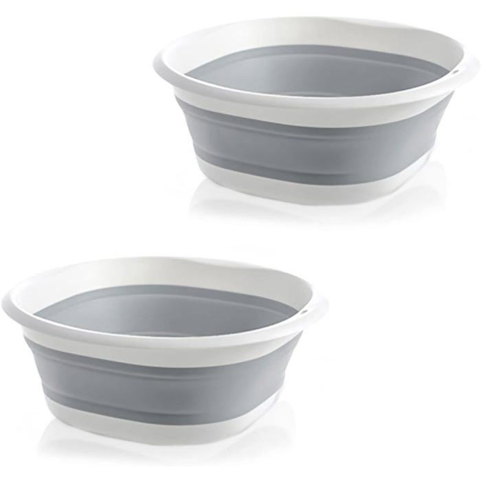 Lot de 2 Bols Vaisselle Pliables 26 cm Bassine Pliable Multifonction pour Camping Randonnée Voyage et Cuisine
