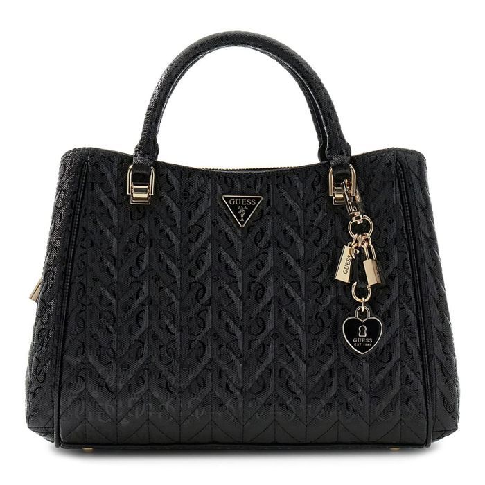 GUESS Sac à main noir pour femme - Stacey Girlfriend Satchel 348938