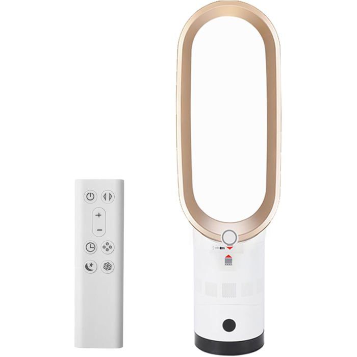 1 Ventilateur Sans Pale Avec Télécommande Purificateur Dair HEPA 2en1