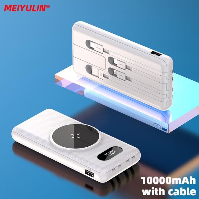 Power Bank Sans Fil Magnétique Genmifly 10000mAh 22.5W - Charge Rapide - Pour IPhone 12-16