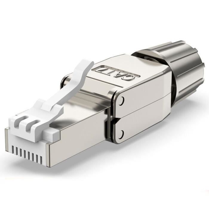 Cat7 Router Rj 45 CAT7 STP-ZoeRax – connecteurs RJ45 Cat6A Cat7 Cat8, fiches de ...