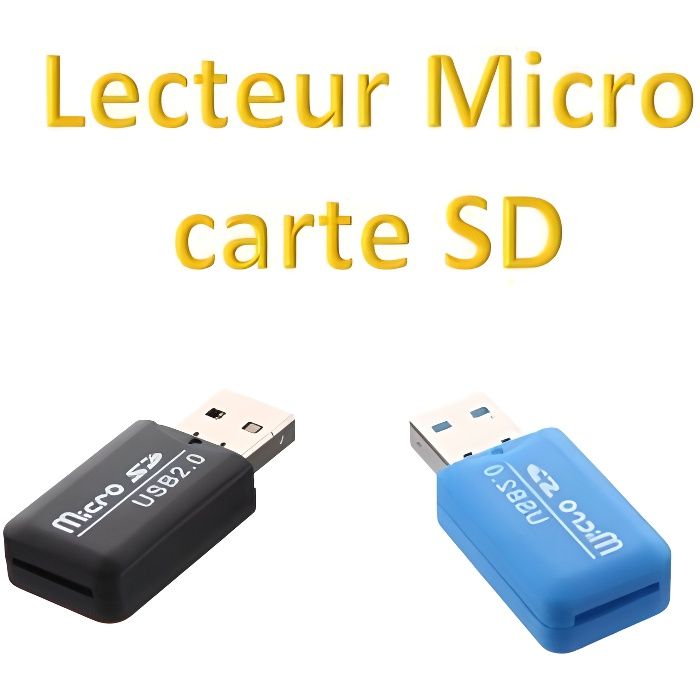 Lecteur Bleu Carte Mémoire Adaptateur Micro SD T - Cdiscount