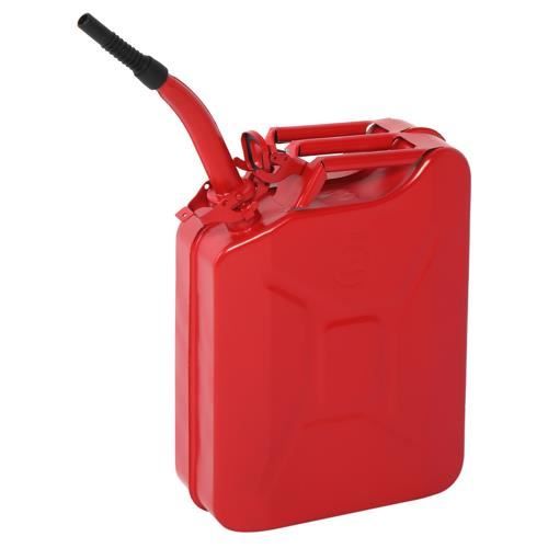 JERRICAN METAL-Transport Stockage eau et liquides-20L-0.6mm-Rouge