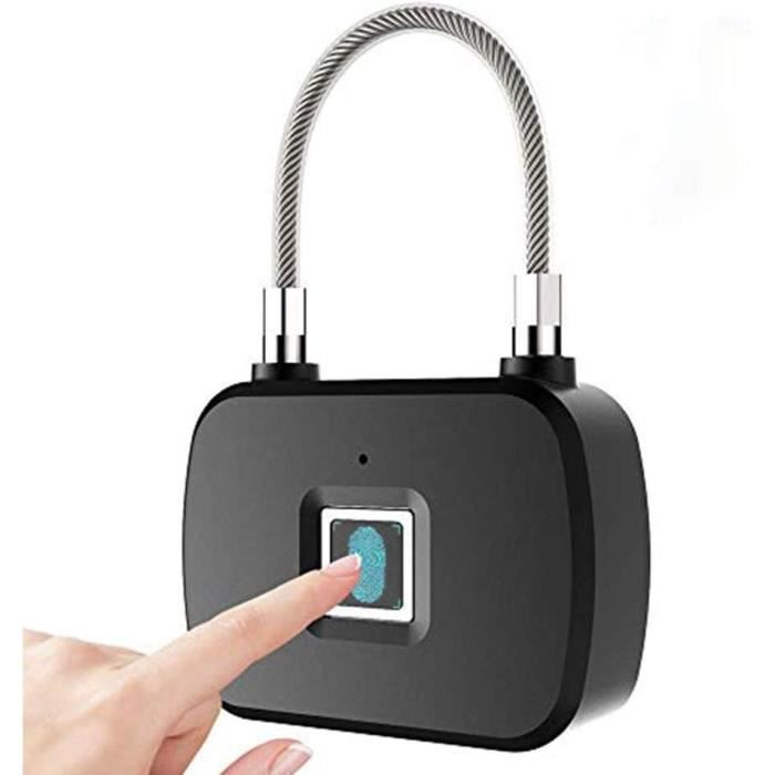 Cadenas à Empreintes Digitales Alliage Zinc - Verrouillage Rapide Étanché - Technologie Semi-Conducteur