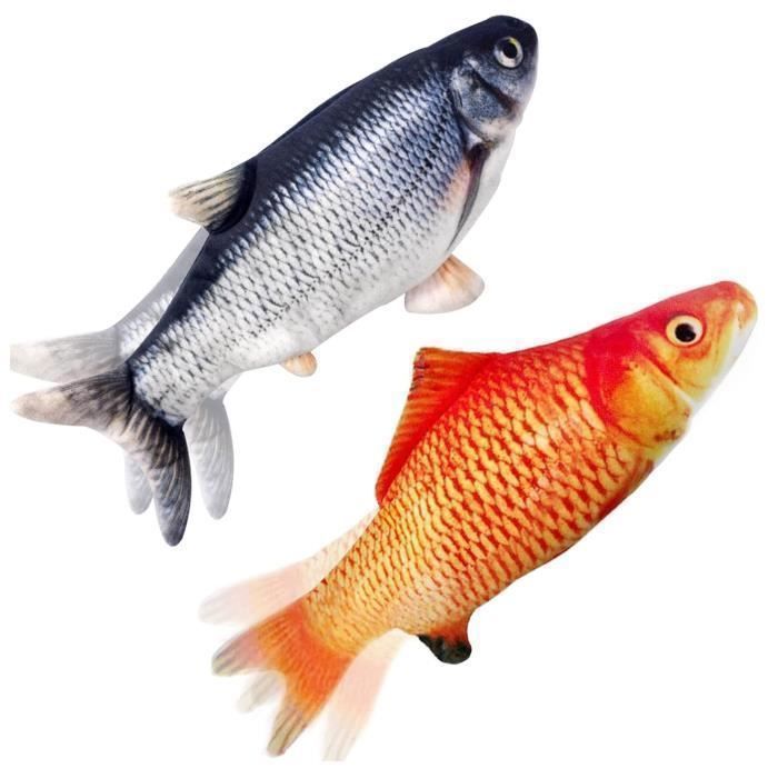 Meilleurs prix pour 2pcs jouets de chat, jouet poisson pour chat, interactifs en peluche simulation poisson cataire jouets à mâcher, chat jouets drôles