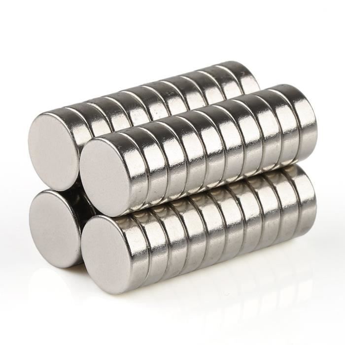 50pcs Petit Aimant Rond Cylindre 10mm X 3mm/0.39