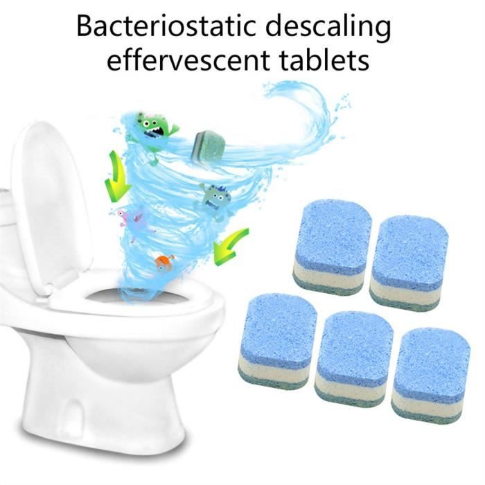 5pc Nettoyant Pour Toilettes Propre 5pcs Nettoyant Automatique De Reservoir De Cuvette De Toilette De Javel Tablettes Bleues Cdiscount Maison