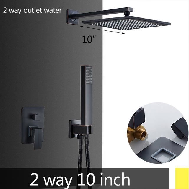 Baignoire Bronze Noir Douche Robinet de Bain Douche DAMO/&GUYAN Syst/èmes de Douche Robinet de Salle de Bain Mitigeur Douche Bain de Pluie Douche