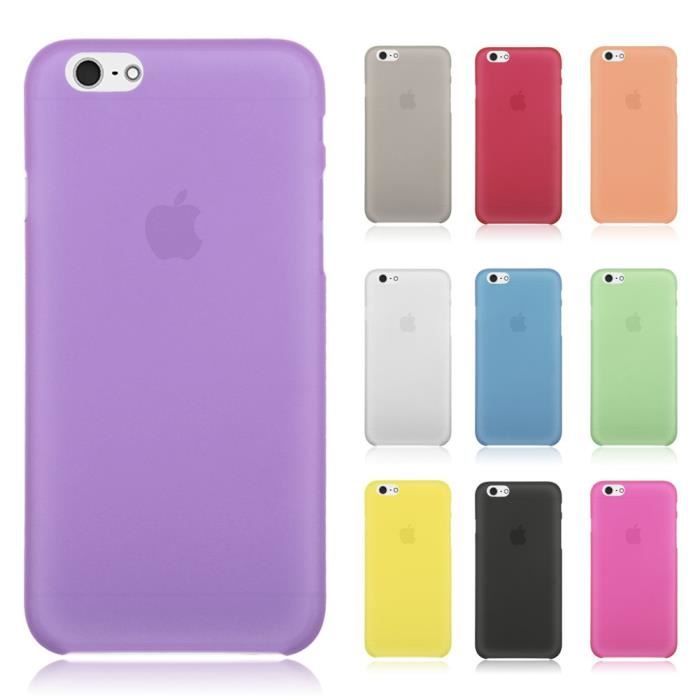 LOT 6 COQUES IPHONE 6 6S (4"7) MIX COULEURS ULTRAFINE SILICONE SOUPLE