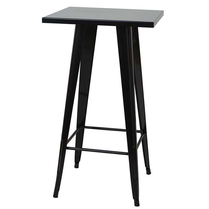 table haute mange debout style industriel en metal noir
