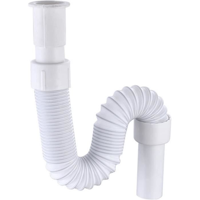 Siphon lavabo avec tuyau flexible – Siphon évier souple avec raccord – Tuyau  flexible plomberie – Fabriqué en Allemagne[43] - Cdiscount Bricolage