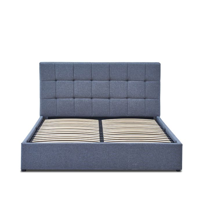 bellecour lit coffre vincennes 180x200 cm 180 x 200 cm gris cdiscount maison