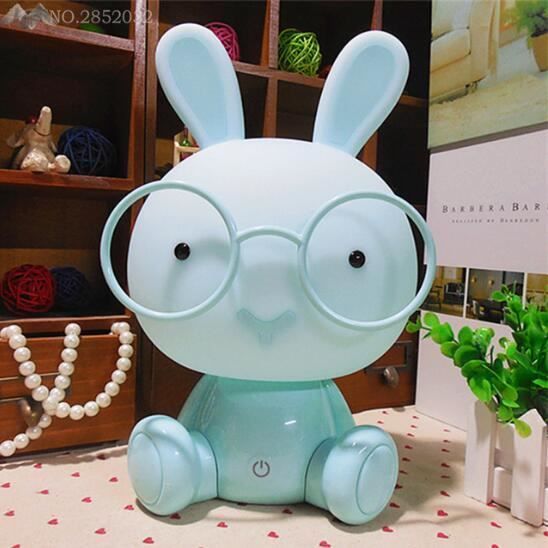 5 Pcs Bleu Mignon Bebe Lampe Lapin Veilleuse Led Lampe De Nuit De