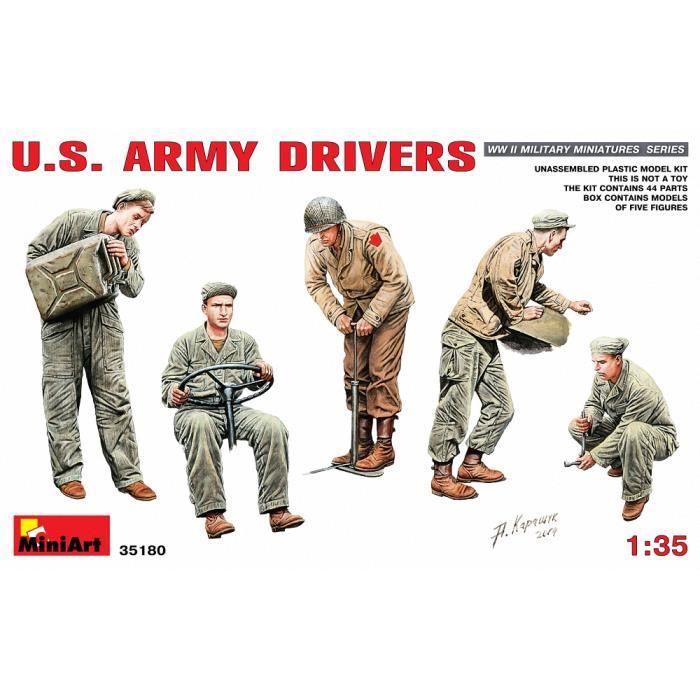 MIN35180 - Miniart 1:35 - U.S. Army Drivers - Model Kit plastique -  Cdiscount Jeux - Jouets