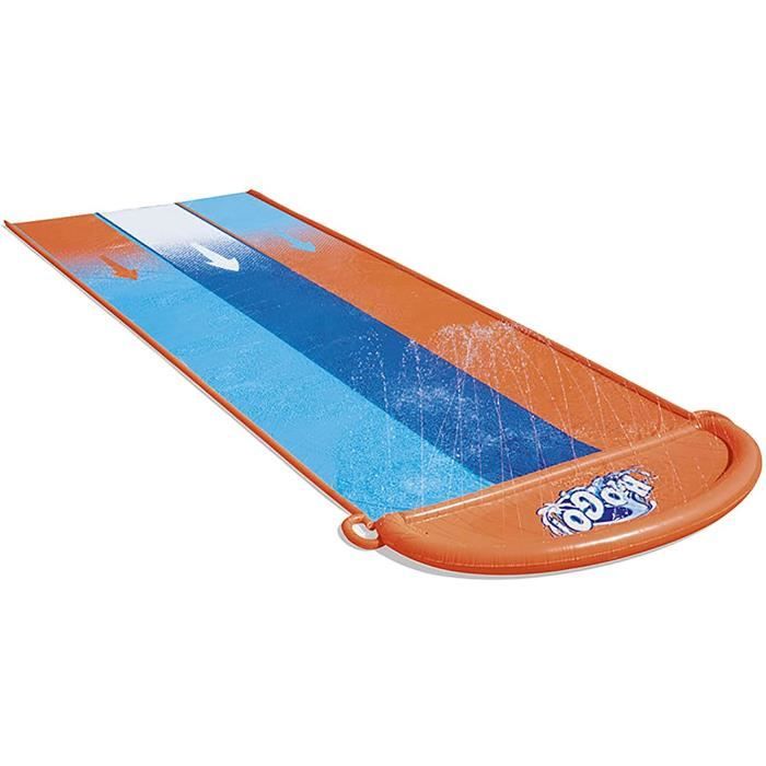 Toboggan Aquatique 480 Cm Avec 2 Bodyboards - Jeux D'eau Extérieur Pour Enfants - Avec Arroseurs Et Installation Facile