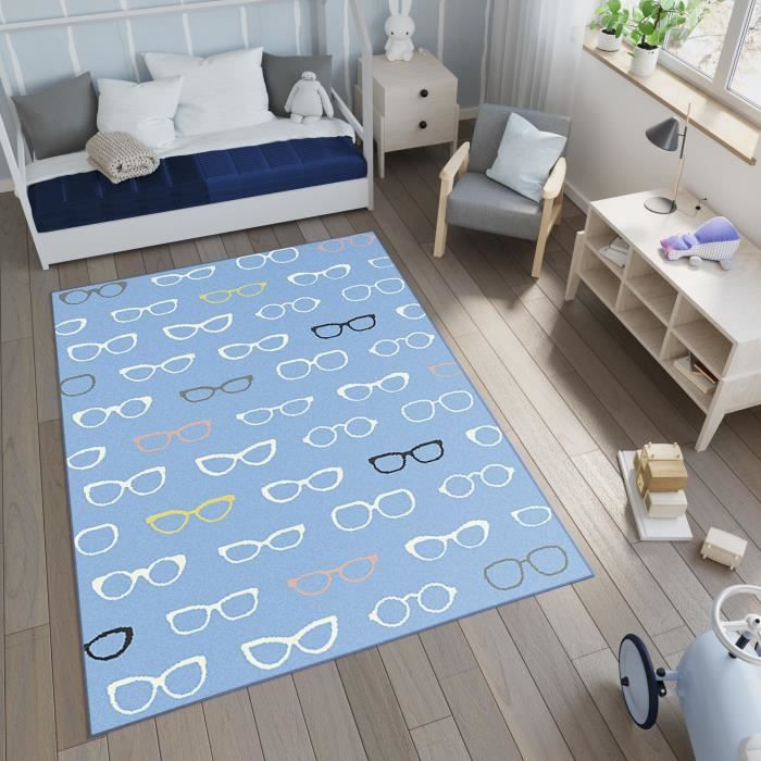 Tapis Enfant FIESTA 120x170 Cm - Dessin Crayons, Doux, Facile à Nettoyer - Chambre Bébé, Ado - 2