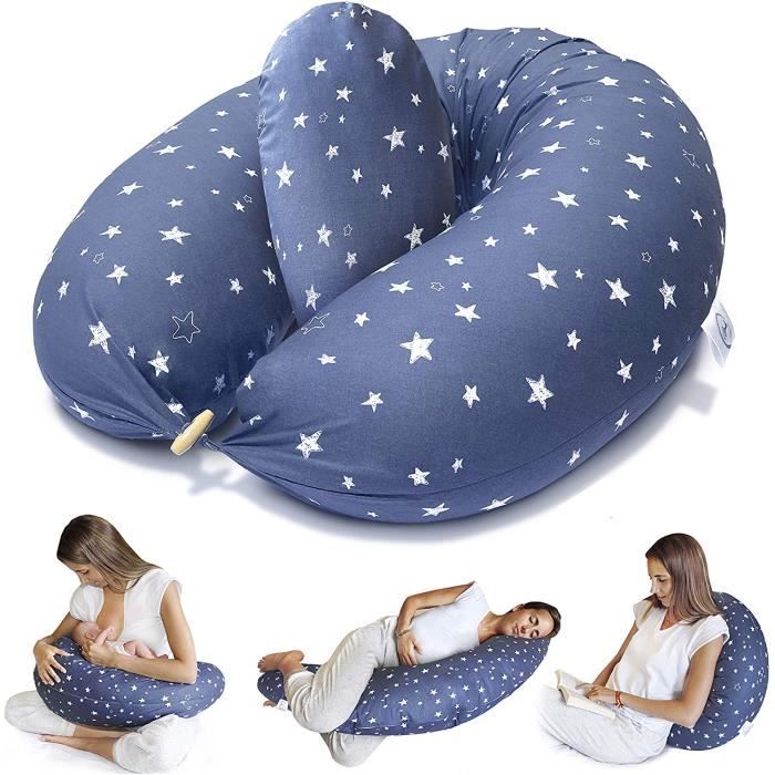 Coussin De Grossesse et d'allaitement Multifonctions Multirelax Éponge -  Déhoussable - Fabriqué en France - 78x44cm Rose - Cdiscount Puériculture &  Eveil bébé