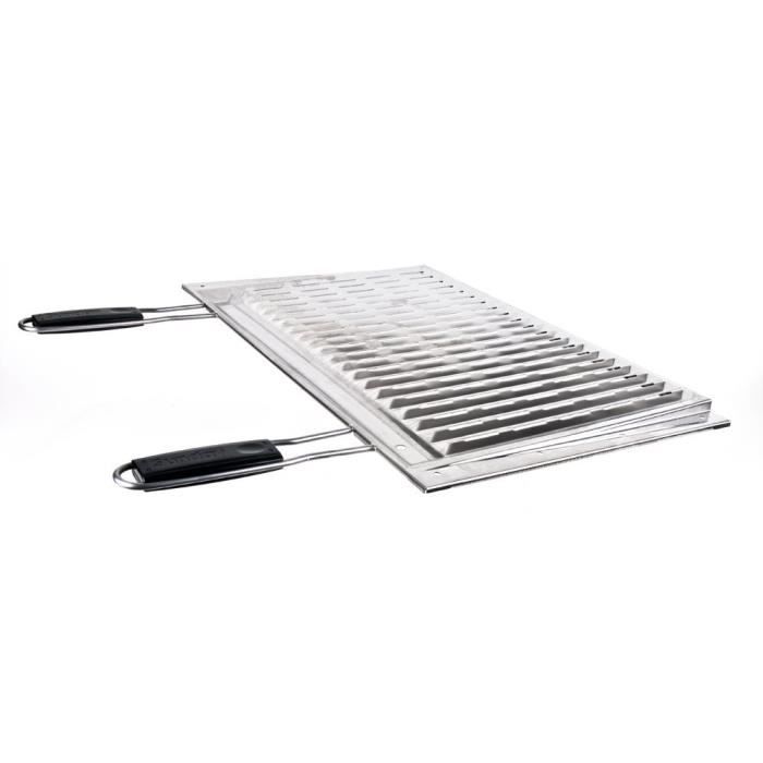 Grille Avec Poignées Grille Barbecue Acier Inoxydable 60x40 Cm - 2 Poignées - Pour Remplacement Ou Upgrade Grille Barbecue Ronde