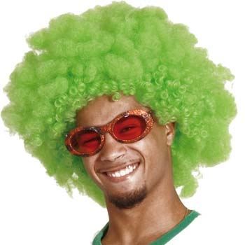 Perruque afro 2025 verte