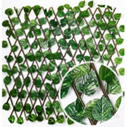 Treillis Haie Artificielle 0,5x3m - Lierre Oriental Brise-Vue PVC UV, Clôture Intimité Jardin