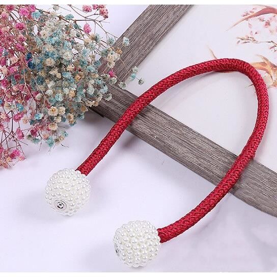 Foulard Collier Magnétique Perlé Pour Femme - Longueur 47cm, Toucher Soyeux, Parfait Avec Chemise Et Tenue Professionnelle