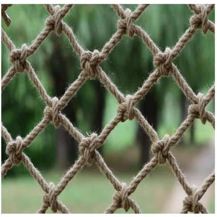 Filet de sécurité Escalade Terrain de Jeu Échelle de Corde de Roche Ensembles d'oscillation Grimper Le Filet en Nylon pour Les patios extérieurs Rampes (Color : 8mm-10cm, Size : 2X2m/6.6X6.6ft