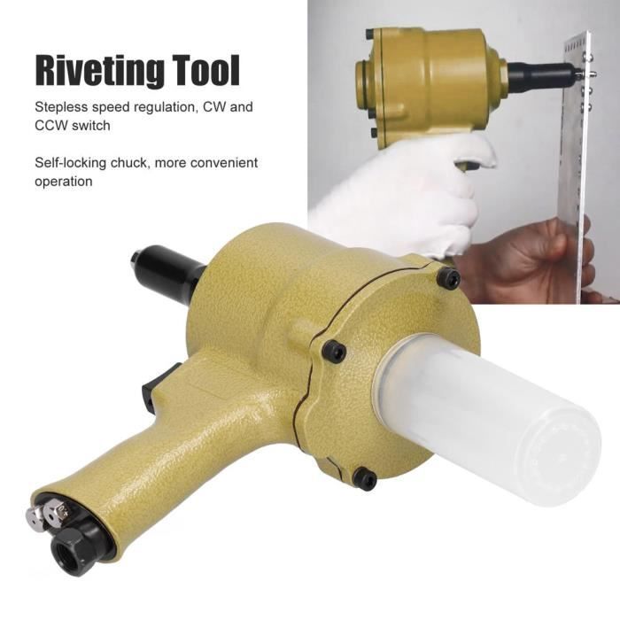Adaptateur Pistolet à Rivets électrique Fafeicy 2.4~4.8mm - Pour Perceuse, Kit Avec Têtes Et Clés