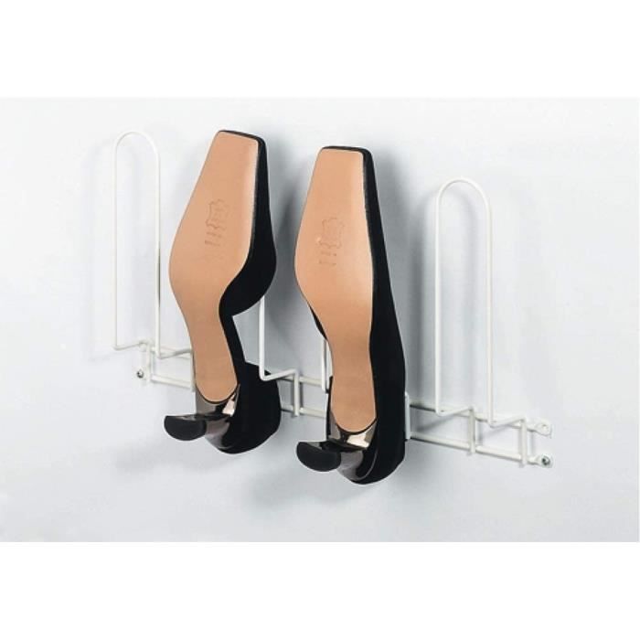 Étagère à Chaussures Murale Gedotec - Support Acier Inoxydable Pour 1 Paire - Largeur 130mm - Design Moderne