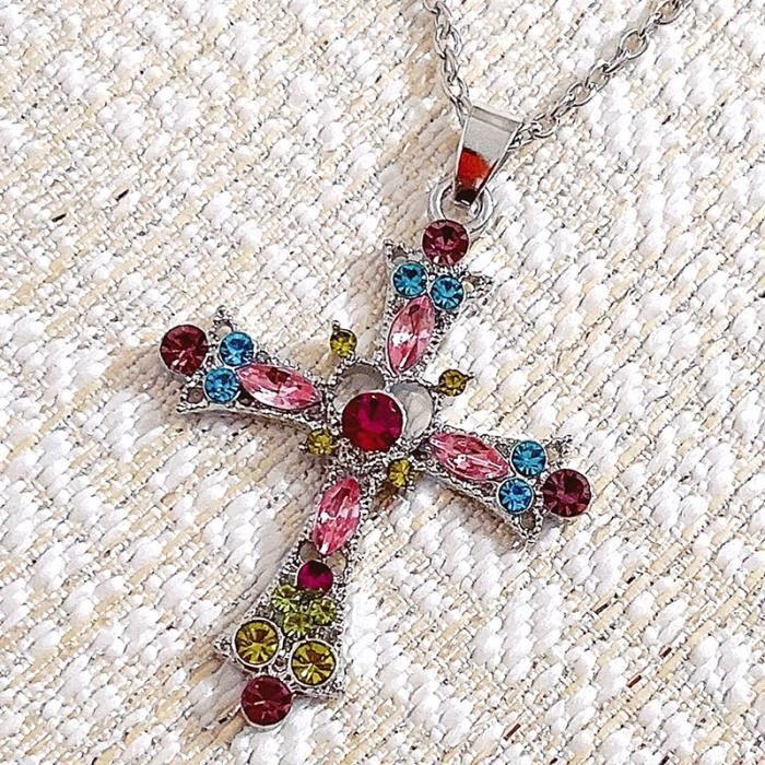 JUSONGKWCP Collier Fairy Tails 100 Years Quests, Fairy Tails Logo Necklace Accessoires, Pendentif Quadricolore Bijoux, Chaîne En Métal