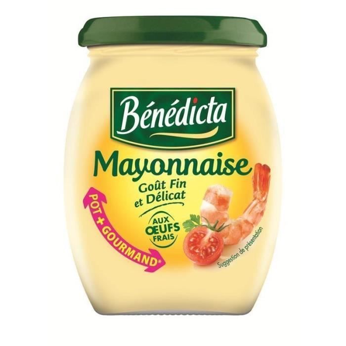Bénédicta Mayonnaise Goût Fin et Délicat aux Oeufs Frais 255g (lot de 6