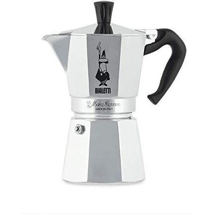 Bialetti 0001163 Cafetière Italienne, Aluminium, Argent, 6 Tasses