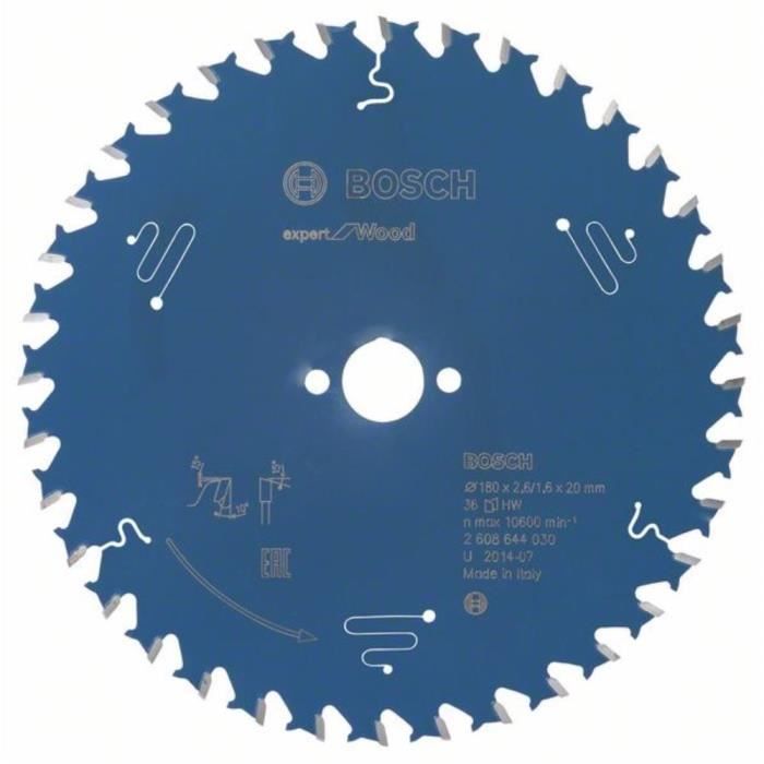 Bosch Professional Lame de scie circulaire Expert for Wood, 200 x 30 x 2,8 mm, 30 dents - 2608644052