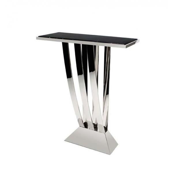 Casa Padrino luxury console table with black marble top Art Deco