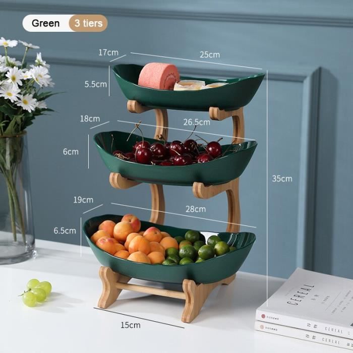 Lot De 2 Assiettes à Fruits En Verre Soufflé - Design Cube D'eau - Rose, Transparent, Bleu, Or - Plateau Service